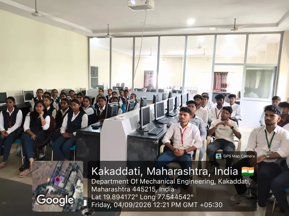 Students in the computer lab during the Python workshop at Babasaheb Naik College of Engineering, Pusad
